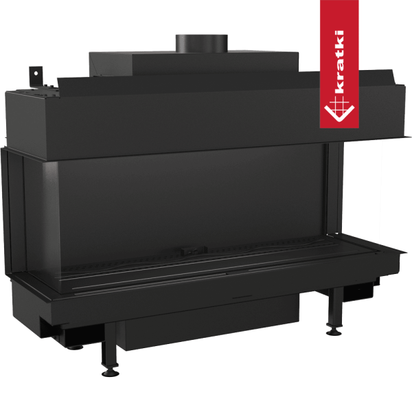 Kominek gazowy KRATKI LEO 100 lewy prawy propan butan ∅ 100/150 9,5 kW