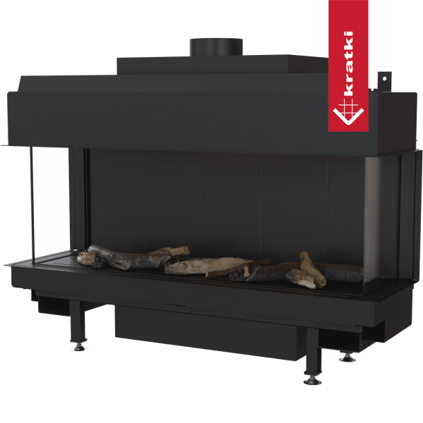 Kominek gazowy KRATKI LEO 100 lewy prawy propan butan ∅ 100/150 9,5 kW