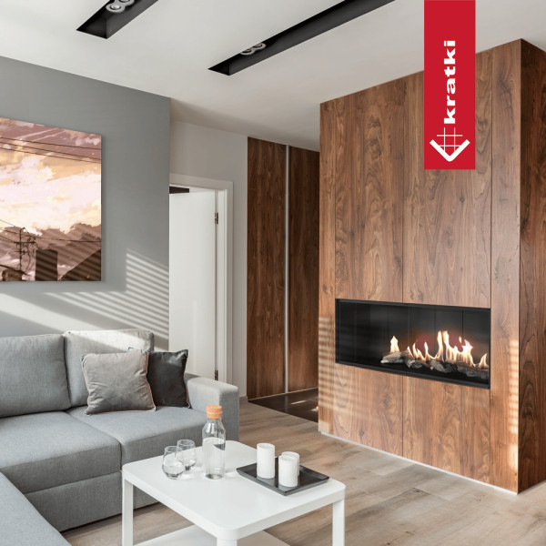 Kominek gazowy KRATKI LEO 100 lewy prawy propan ∅ 100/150 8,2 kW