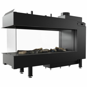 Kominek gazowy KRATKI LEO 100 tunel propan butan ∅ 100/150 9,5 kW