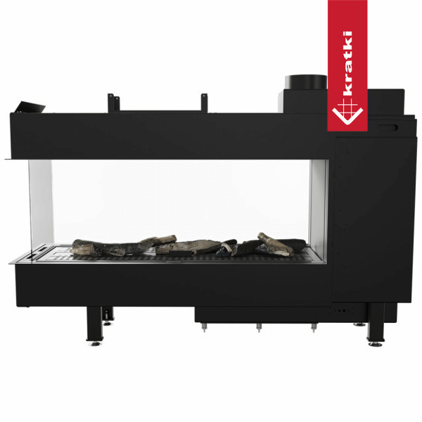 Kominek gazowy KRATKI LEO 100 tunel propan butan ∅ 100/150 9,5 kW