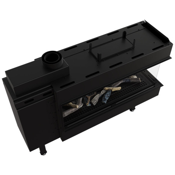 Kominek gazowy KRATKI LEO 100 tunel propan ∅ 100/150 8,2 kW