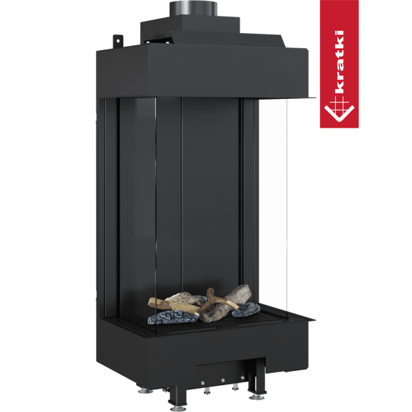 Kominek gazowy KRATKI LEO 45 / 68 lewy prawy propan butan ∅ 100/150 4,1 kW