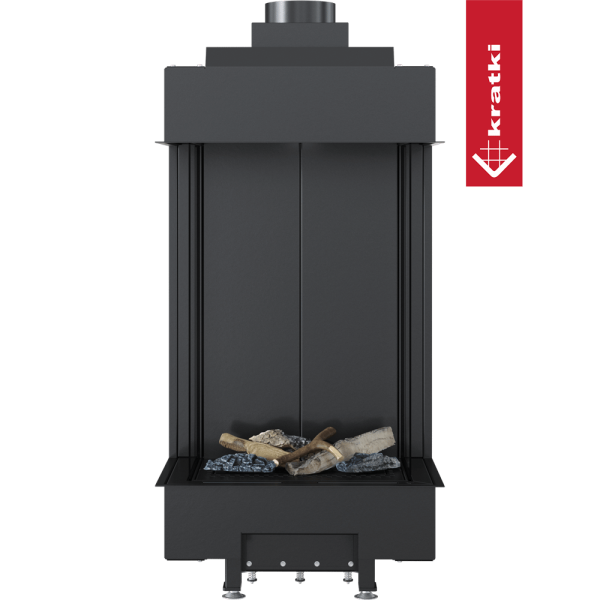 Kominek gazowy KRATKI LEO 45 / 68 lewy prawy propan butan ∅ 100/150 4,1 kW