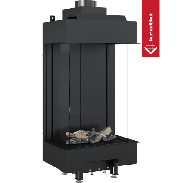 Kominek gazowy KRATKI LEO 45 / 68 lewy prawy propan butan ∅ 100/150 4,1 kW