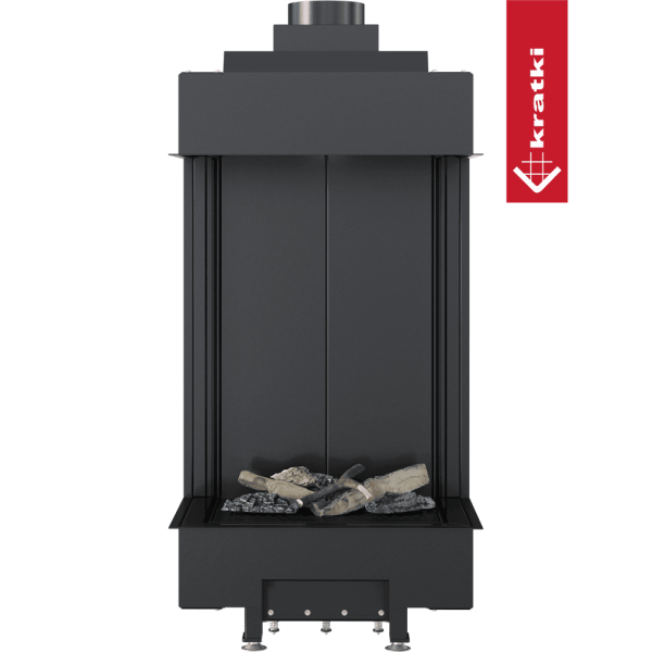 Kominek gazowy KRATKI LEO 45 / 68 lewy prawy propan butan ∅ 100/150 4,1 kW
