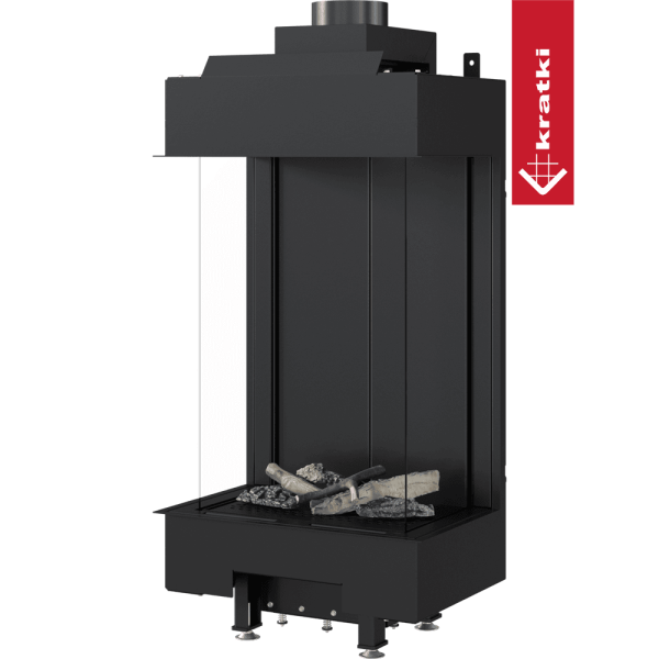 Kominek gazowy KRATKI LEO 45 / 68 lewy prawy propan butan ∅ 100/150 4,1 kW