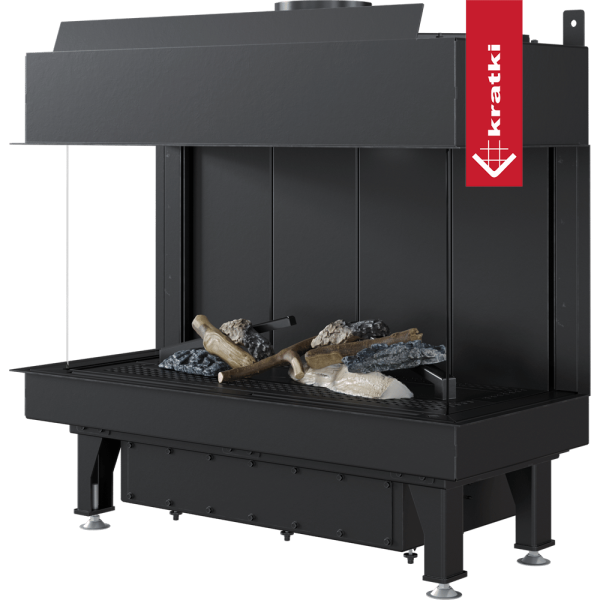 Kominek gazowy KRATKI LEO 70 lewy prawy propan butan ∅ 100/150 6,1 kW