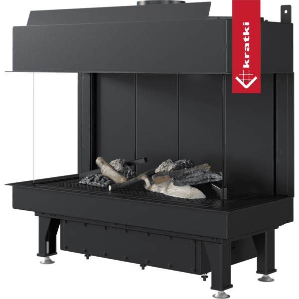 Kominek gazowy KRATKI LEO 70 lewy prawy propan butan ∅ 100/150 6,1 kW