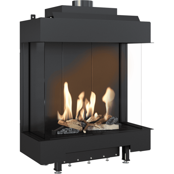 Kominek gazowy KRATKI LEO 76 / 62 lewy prawy propan ∅ 100/150 5,1 kW
