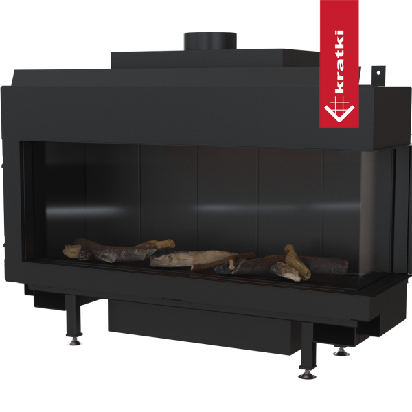 Kominek gazowy KRATKI LEO 100 prawy gaz ziemny (NG) ∅ 100/150 9 kW