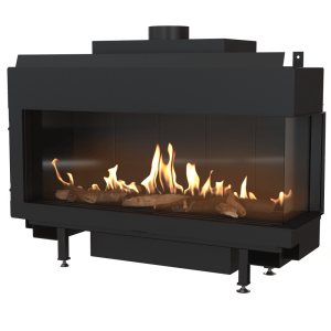 Kominek gazowy KRATKI LEO 100 prawy gaz ziemny (NG) ∅ 100/150 8,3 kW