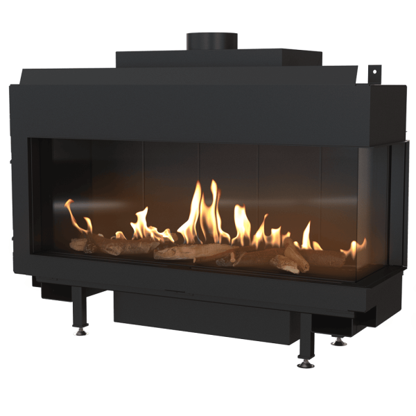 Kominek gazowy KRATKI LEO 100 prawy gaz ziemny (NG) ∅ 100/150 8,3 kW