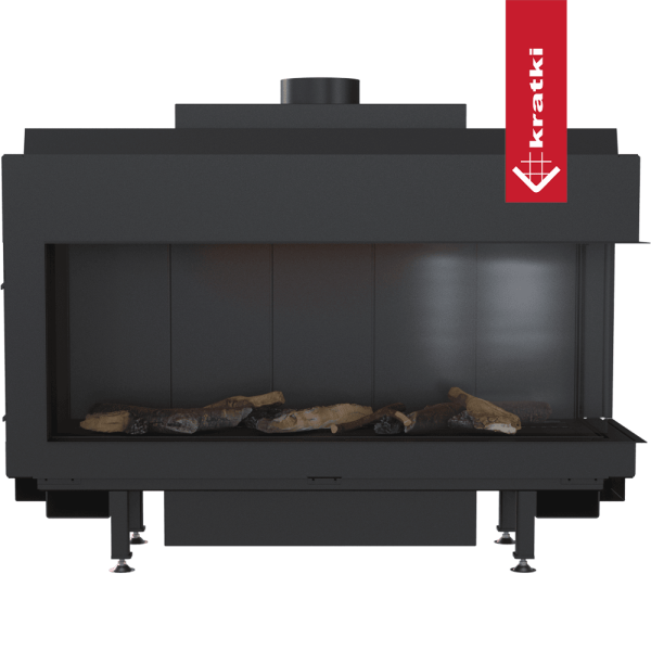 Kominek gazowy KRATKI LEO 100 prawy gaz ziemny (NG) ∅ 100/150 8,3 kW