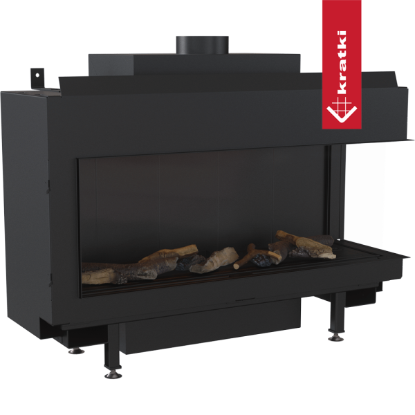 Kominek gazowy KRATKI LEO 100 prawy propan butan ∅ 100/150 9,5 kW