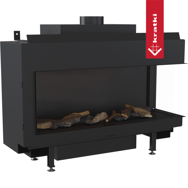 Kominek gazowy KRATKI LEO 100 prawy propan ∅ 100/150 8,2 kW