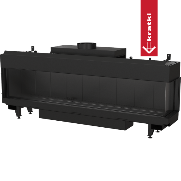 Kominek gazowy KRATKI LEO 200 prawy propan butan ∅ 130/200 14 kW