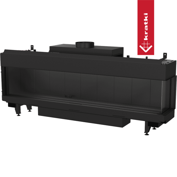 Kominek gazowy KRATKI LEO 200 prawy propan butan ∅ 130/200 14 kW