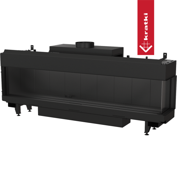 Kominek gazowy KRATKI LEO 200 prawy propan ∅ 130/200 12,5 kW