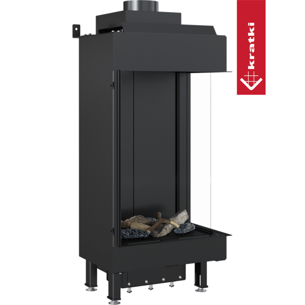 Kominek gazowy KRATKI LEO 45 / 68 prawy gaz ziemny (NG) ∅ 100/150 5,8 kW