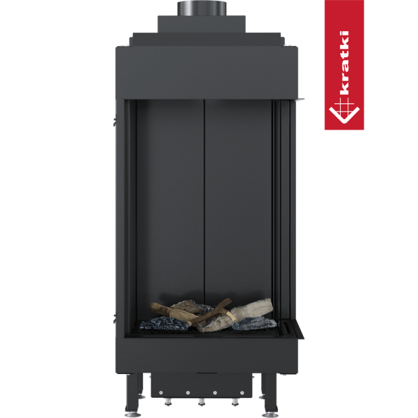 Kominek gazowy KRATKI LEO 45 / 68 prawy gaz ziemny (NG) ∅ 100/150 5,8 kW