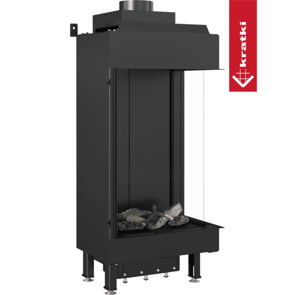 Kominek gazowy KRATKI LEO 45 / 68 prawy propan butan ∅ 100/150 4,1 kW