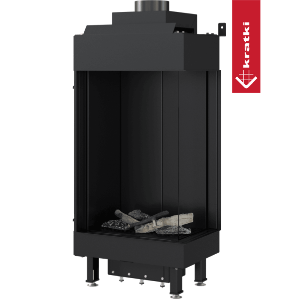 Kominek gazowy KRATKI LEO 45 / 68 prawy propan butan ∅ 100/150 4,1 kW