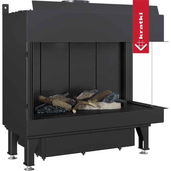 Kominek gazowy KRATKI LEO 70 prawy gaz ziemny (NG) ∅ 100/150 7,3 kW