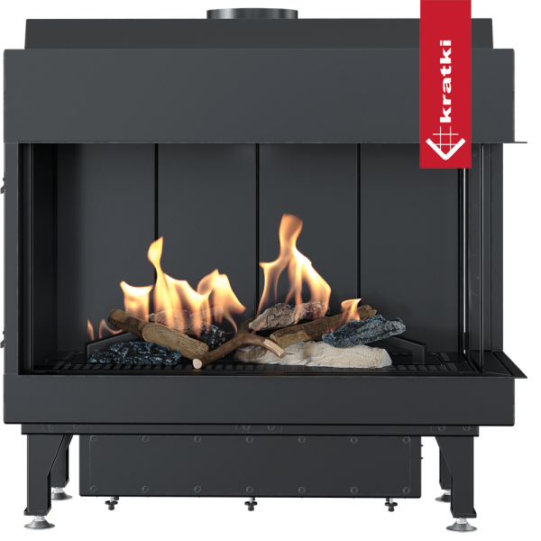 Kominek gazowy KRATKI LEO 70 prawy gaz ziemny (NG) ∅ 100/150 7,3 kW