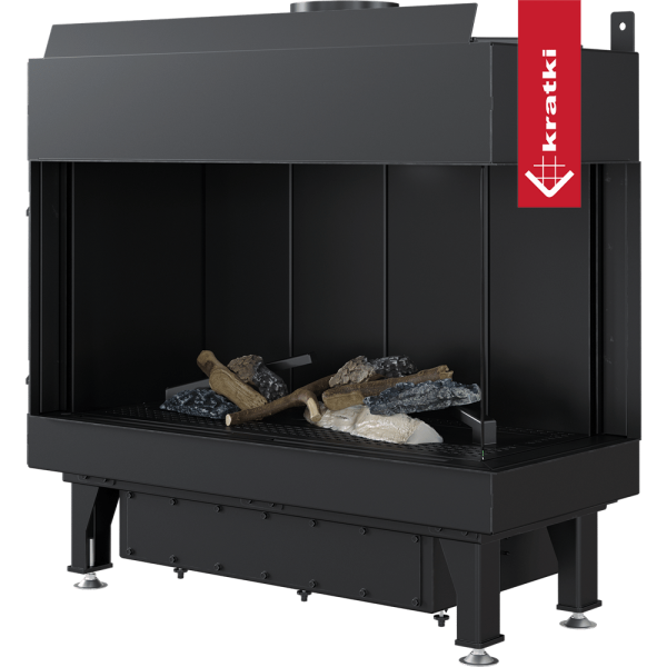 Kominek gazowy KRATKI LEO 70 prawy gaz ziemny (NG) ∅ 100/150 6,8 kW