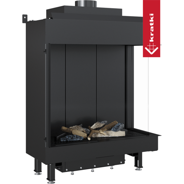 Kominek gazowy KRATKI LEO 76 / 62 prawy gaz ziemny (NG) ∅ 100/150 8,6 kW
