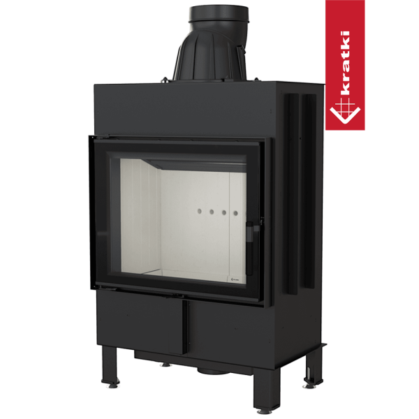 Kominek powietrzny stalowy KRATKI LUCY 12 kW Ø 200 double glass