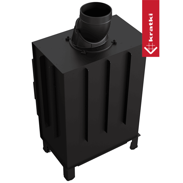 Kominek powietrzny stalowy KRATKI LUCY 12 kW Ø 200 double glass