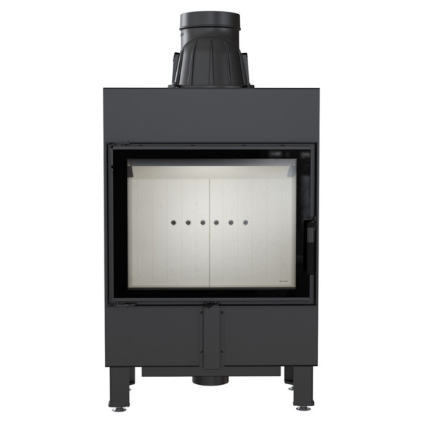 Kominek powietrzny stalowy KRATKI LUCY SLIM 8 kW Ø 160 z domykaniem