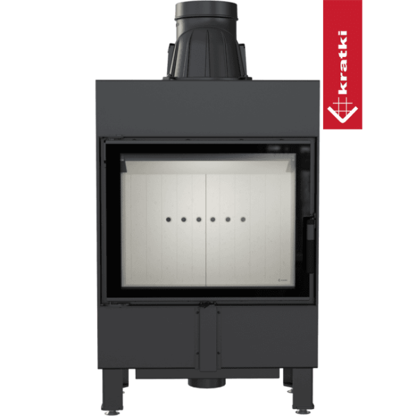 Inteligentny kominek powietrzny stalowy KRATKI LUCY SLIM 8 kW Ø 160 MSK