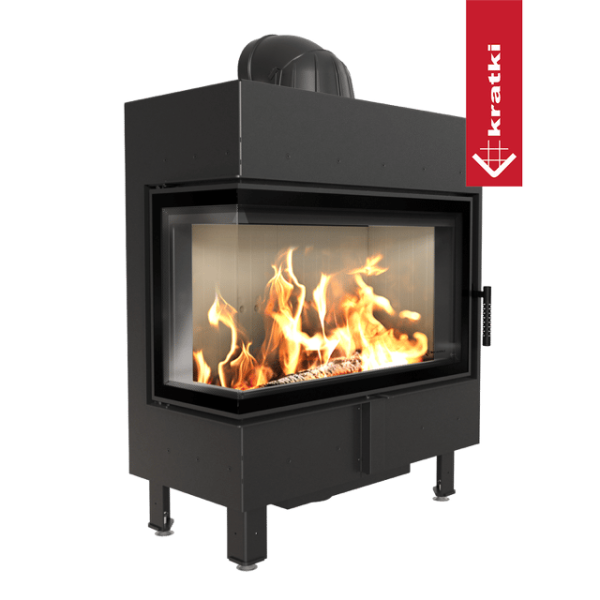 Kominek powietrzny stalowy KRATKI LUCY lewy BS 14 kW Ø 200