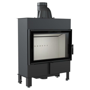 Kominek powietrzny stalowy KRATKI LUCY SLIM 10 kW Ø 160 z domykaniem