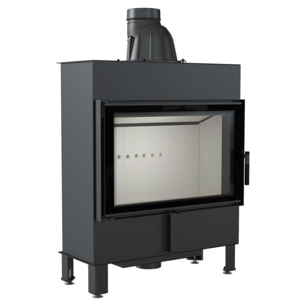 Kominek powietrzny stalowy KRATKI LUCY SLIM 10 kW Ø 160 z domykaniem