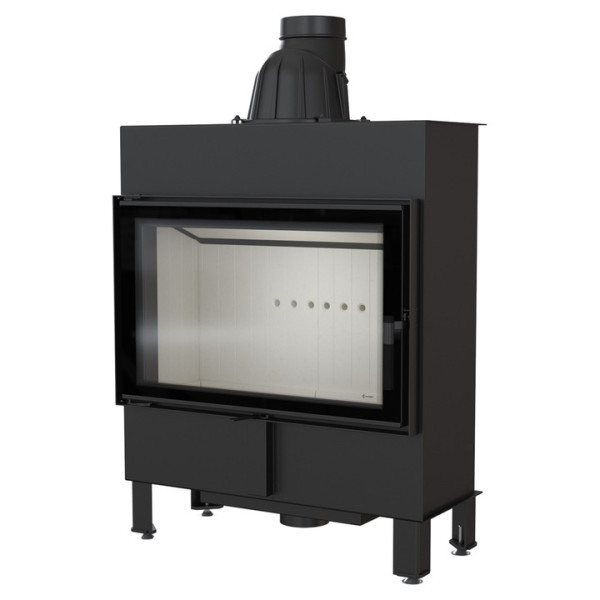 Kominek powietrzny stalowy KRATKI LUCY SLIM 10 kW Ø 160 z domykaniem