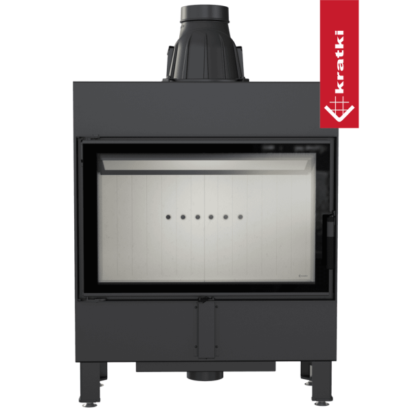 Kominek powietrzny KRATKI LUCY SLIM 10 kW Ø 160 double glass