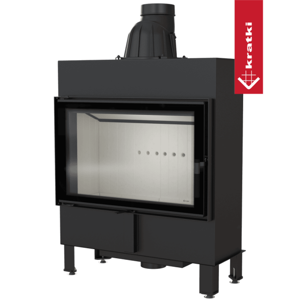 Kominek powietrzny KRATKI LUCY SLIM 10 kW Ø 160 double glass