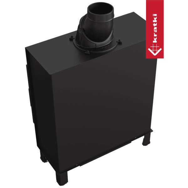 Kominek powietrzny KRATKI LUCY SLIM 10 kW Ø 160 double glass