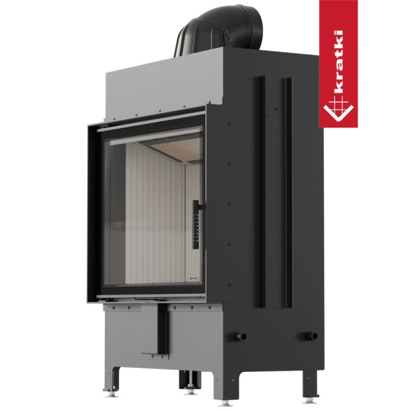 Kominek powietrzny stalowy KRATKI LUCY 15 kW Ø 200 z domykaniem