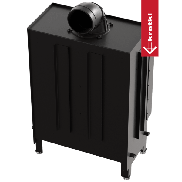 Kominek powietrzny stalowy KRATKI LUCY 15 kW Ø 200 z domykaniem