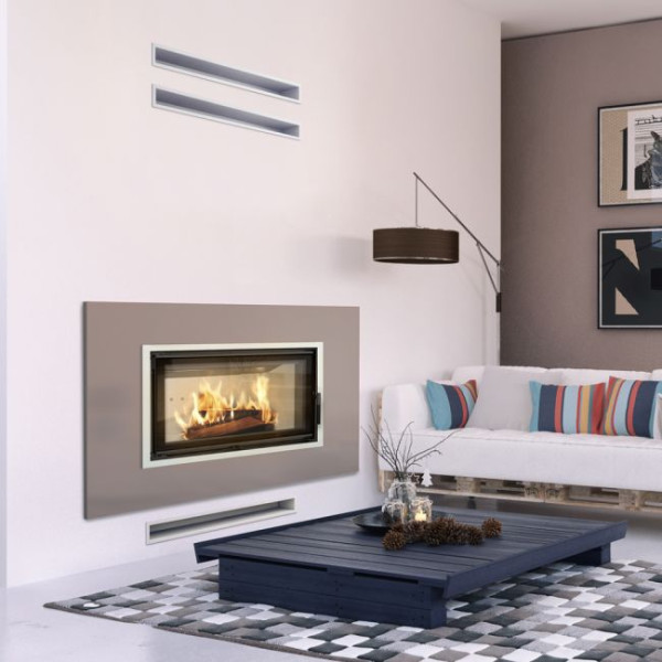 Inteligentny kominek powietrzny stalowy KRATKI LUCY 16 kW Ø 200 MSK