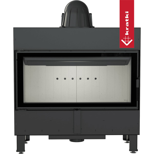 Kominek powietrzny stalowy KRATKI LUCY 16 kW Ø 200 zestaw montażowy