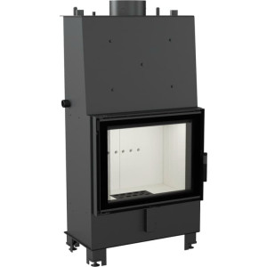 Kominek z płaszczem wodnym KRATKI LUCY 12 kW Ø 200 z domykaniem