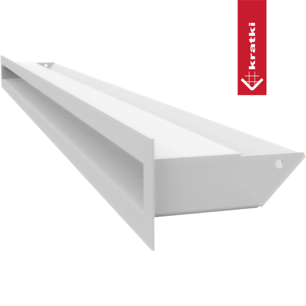 Kratka wentylacyjna kominkowa LUFT 6x100 biała Slim