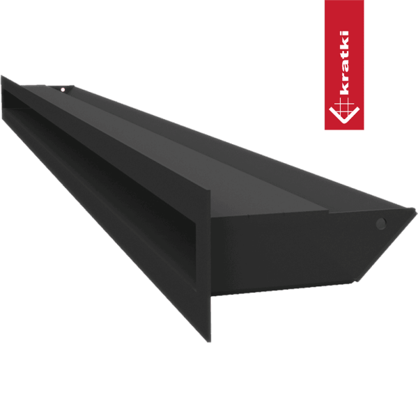 Kratka wentylacyjna kominkowa LUFT 6x100 czarna Slim
