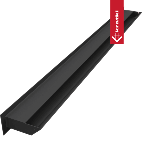 Kratka wentylacyjna kominkowa LUFT 6x100 czarna Slim